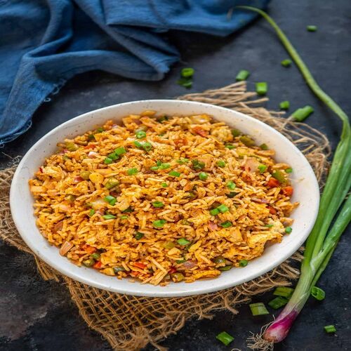 Spicy Indo Chinese Schezwan Egg Fried Rice Recipe… (1)